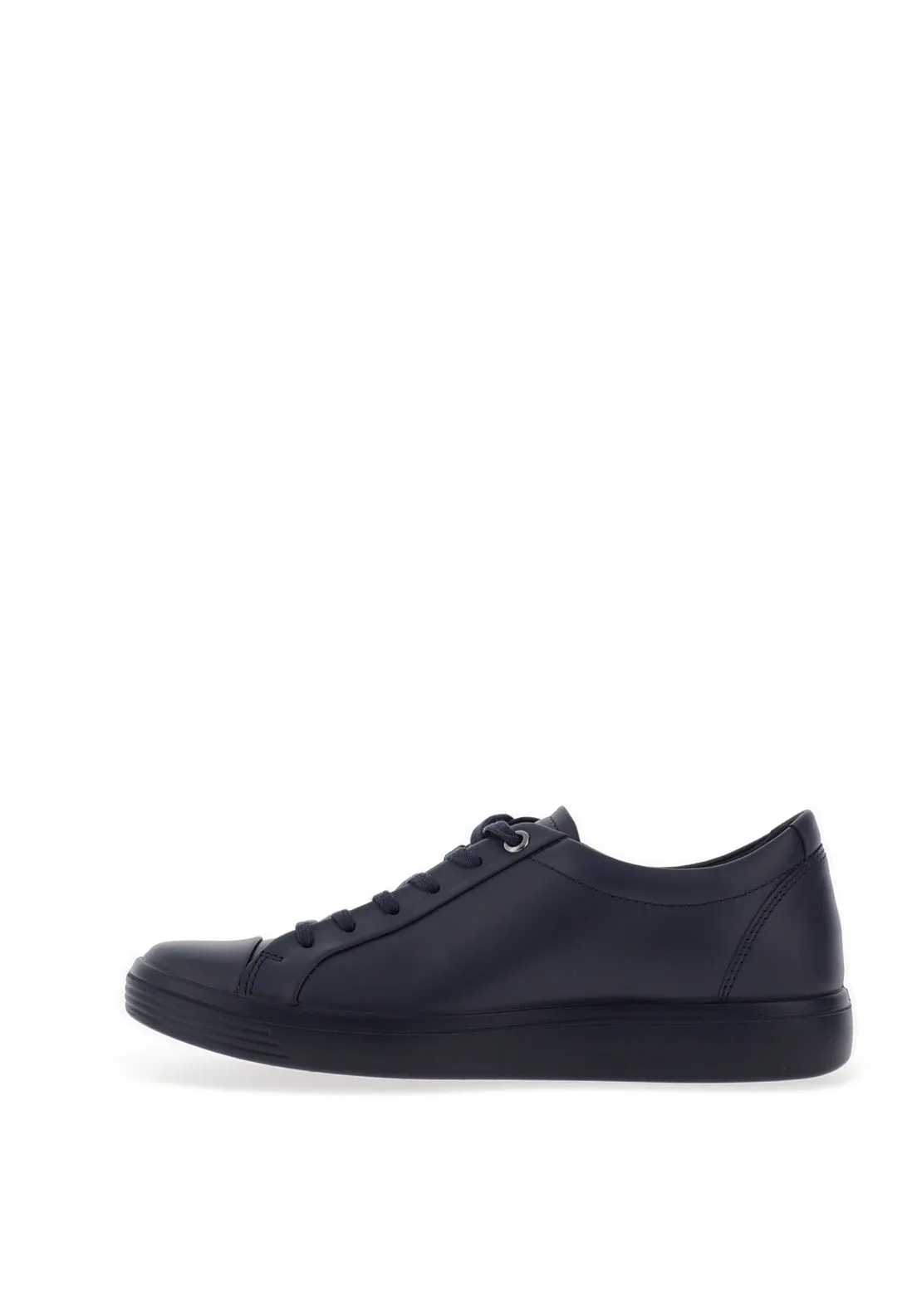 Ecco Classic Leather Laced Trainers, Navy