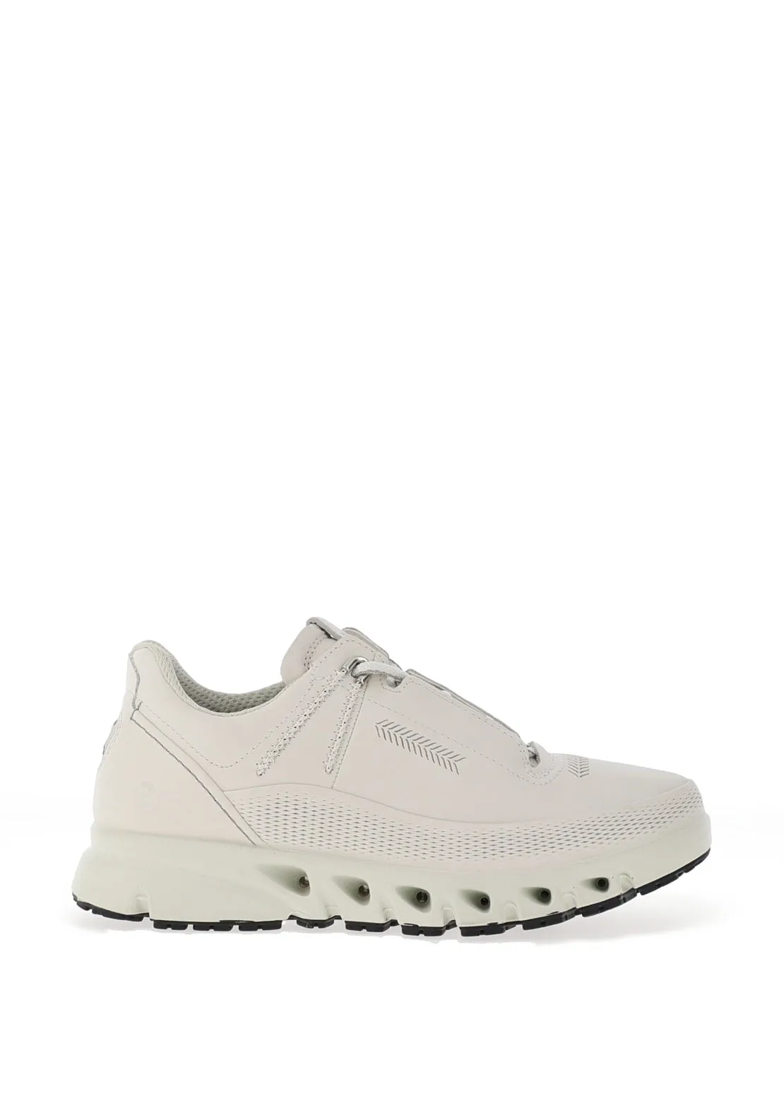 Ecco Leather Lace Up Trainers, White