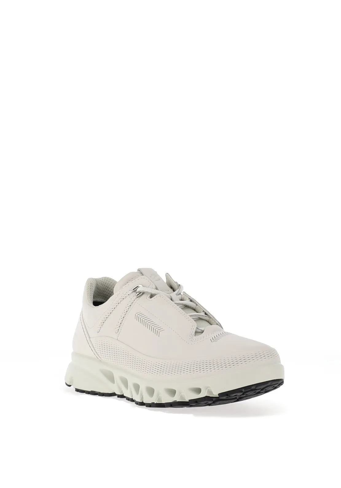 Ecco Leather Lace Up Trainers, White