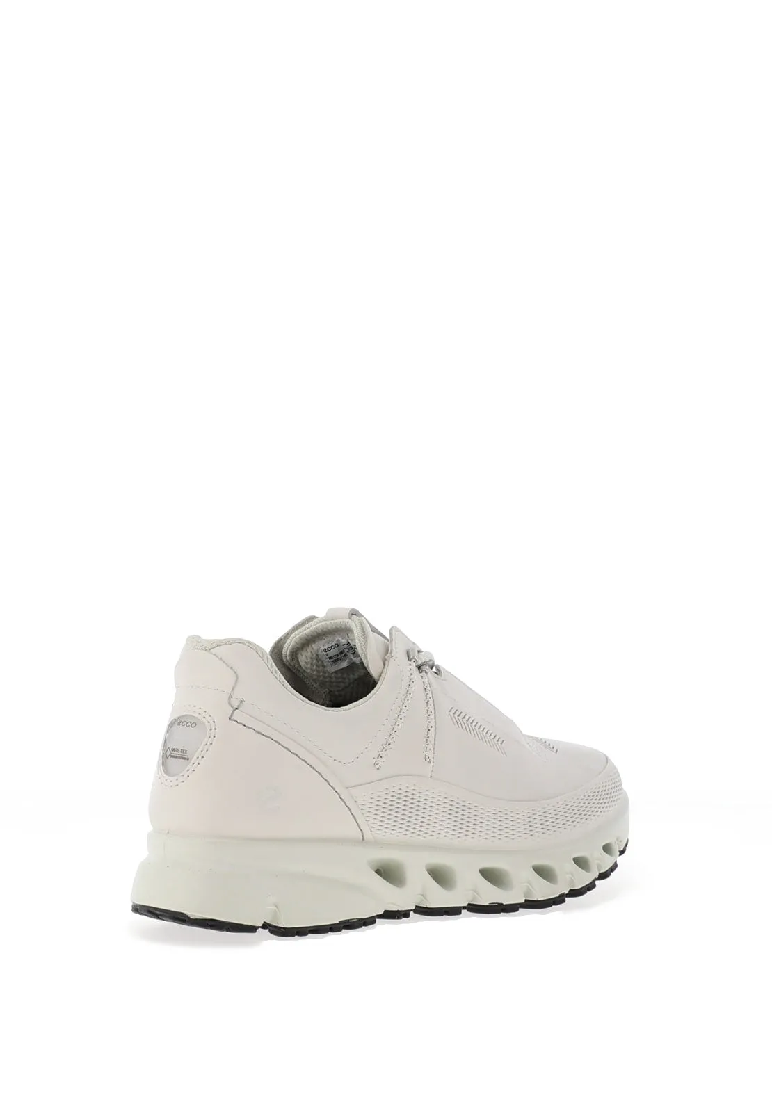 Ecco Leather Lace Up Trainers, White