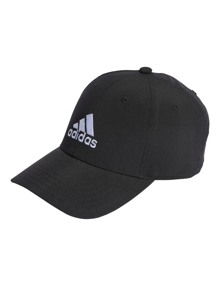 Embroidered Logo Baseball Cap in Black