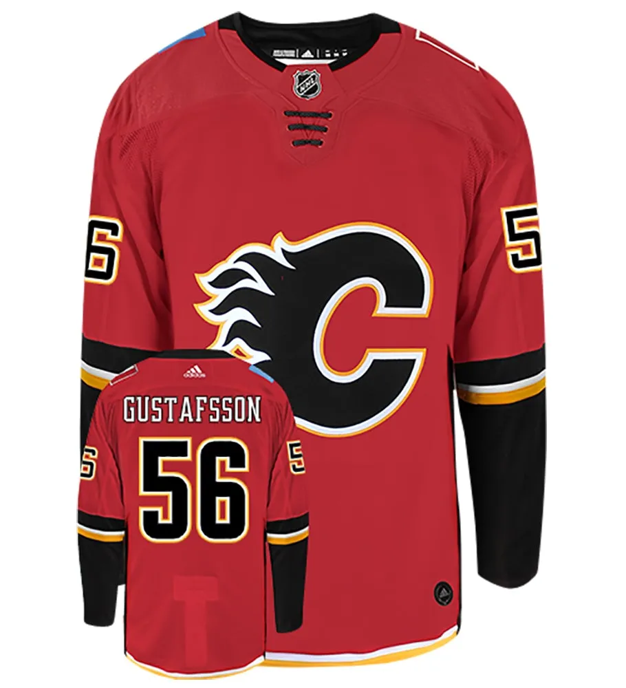 Erik Gustafsson Calgary Flames Adidas Authentic Home NHL Hockey Jersey     