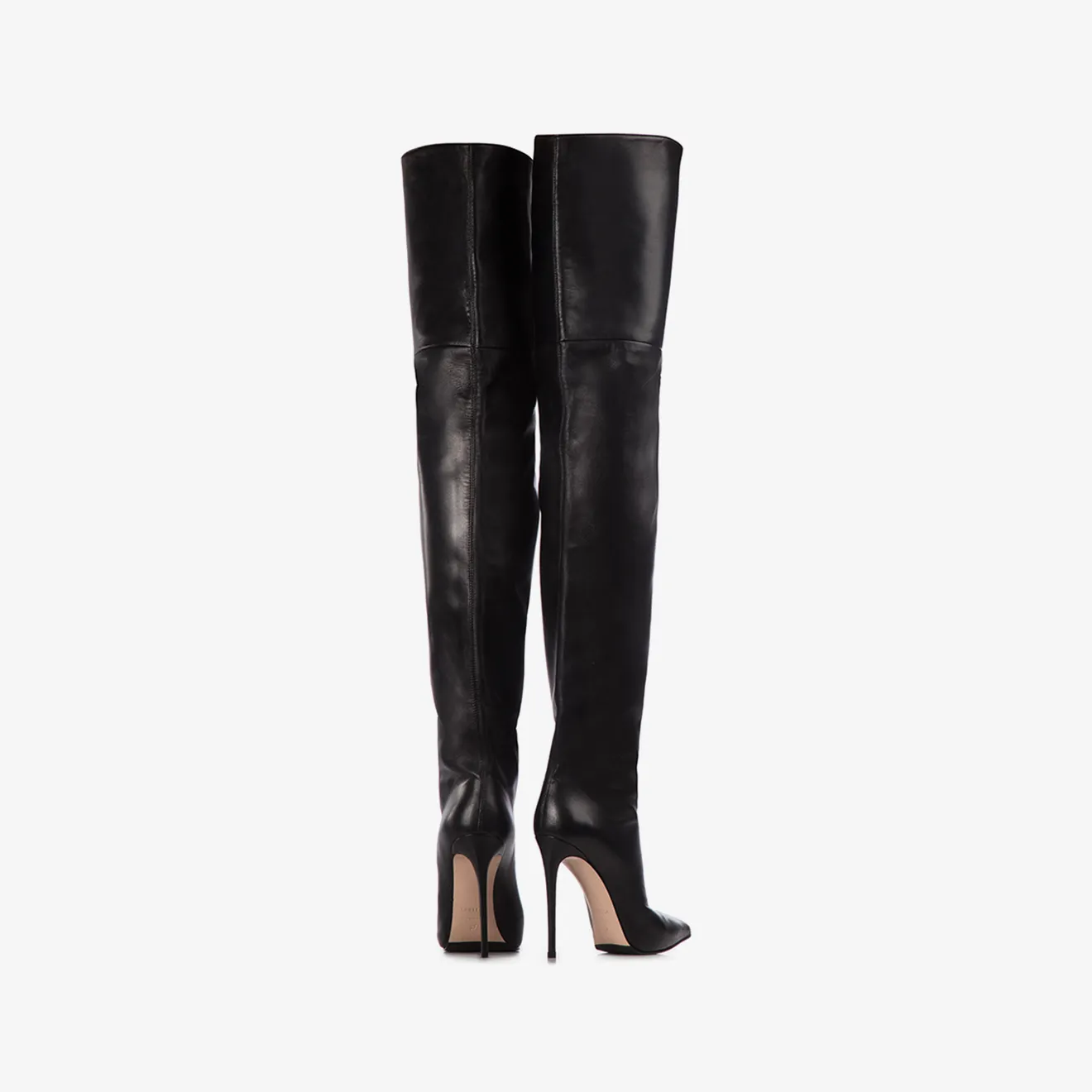 EVA THIGH-HIGH BOOT 120 mm Black nappa leather oversized over-the-knee boot