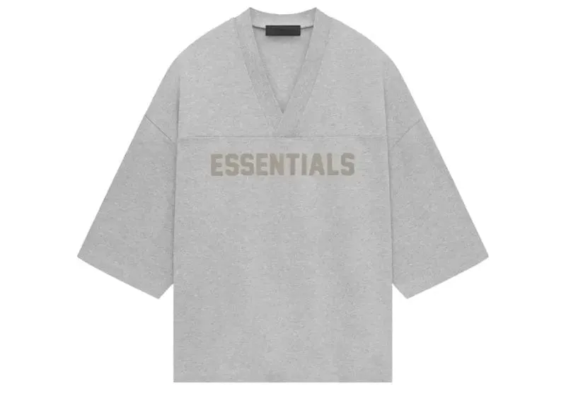 Fear of God Essentials Heavy Jersey Football Tee Light Heather Grey