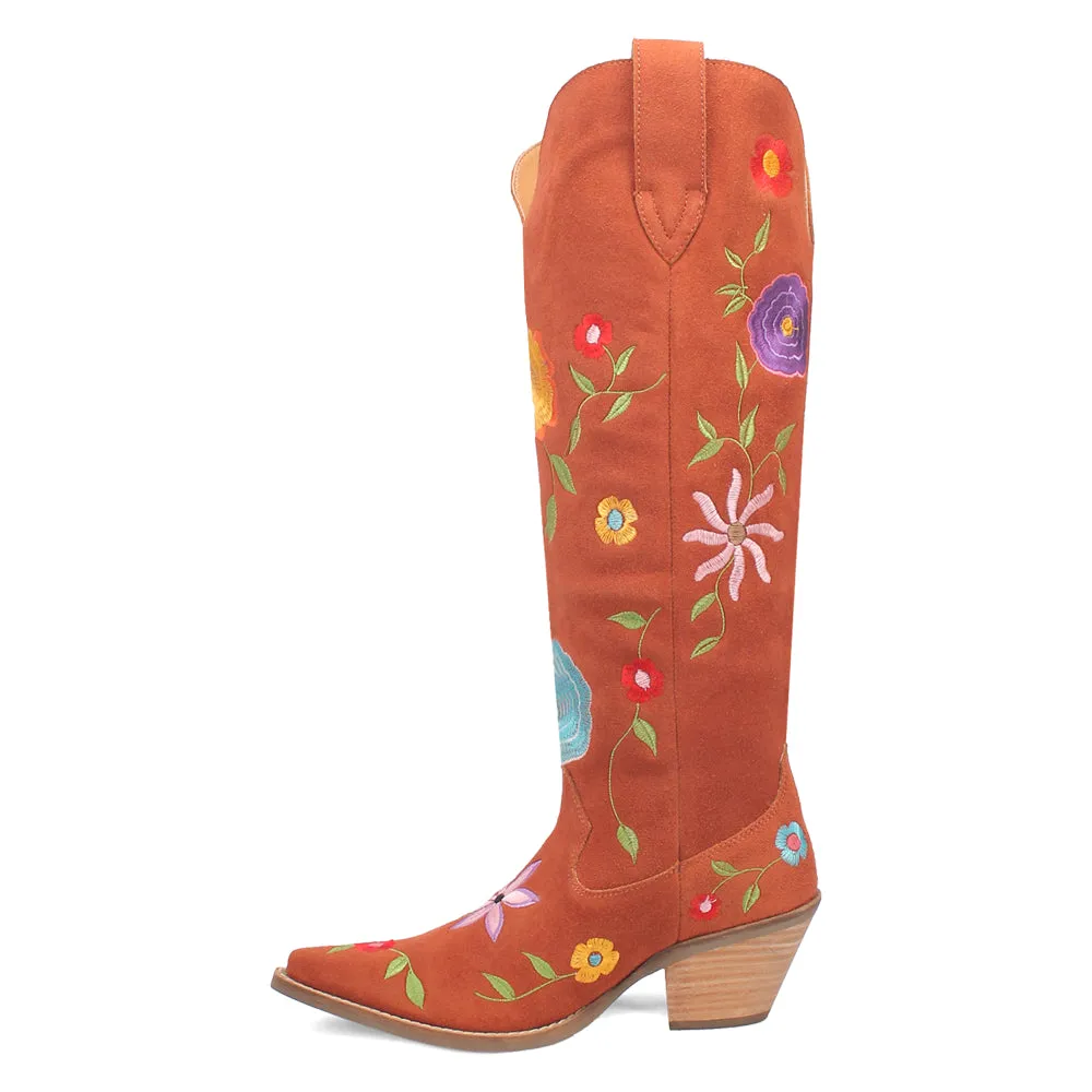 Flower Power Floral Snip Toe Cowboy Boots