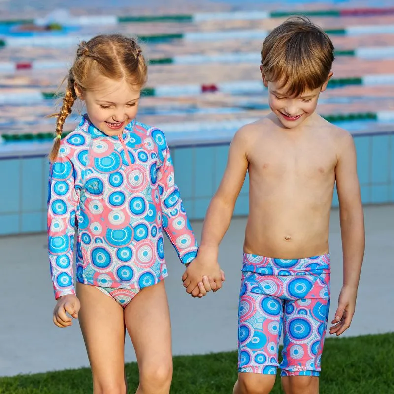 Funkita - Bundjalung Blue - Toddler Girls Zippy Rash Vest