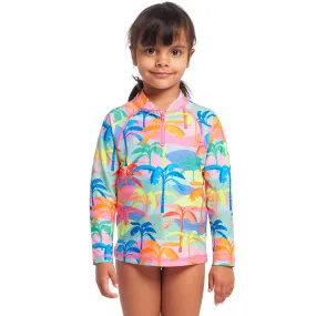 Funkita - Poka Palm - Toddler Girls Zippy Rash Vest