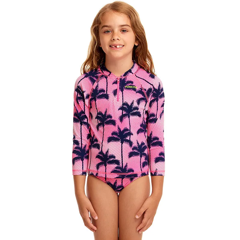 Funkita - Pop Palms - Toddler Girls Zippy Rash Vest