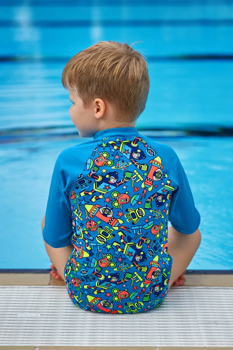 Funky Trunks - Beep Beep - Toddler Boys Zippy Rash Vest