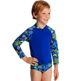 Funky Trunks - Catch Of The Day Toddler Boys Zippy Rash Vest