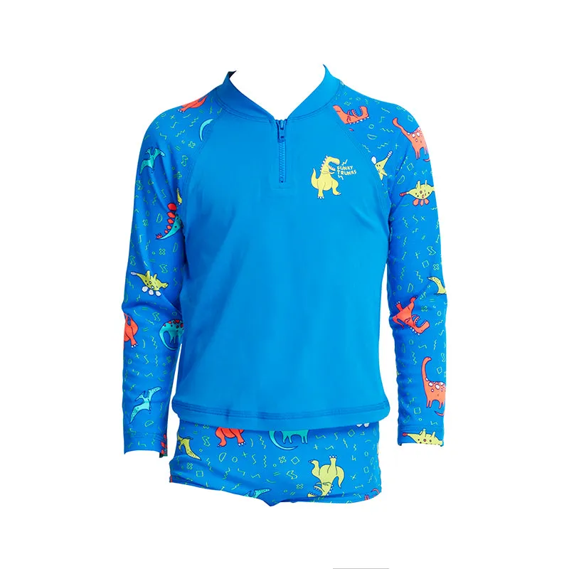 Funky Trunks - Dino Soup - Toddler Boys Zippy Rash Vest