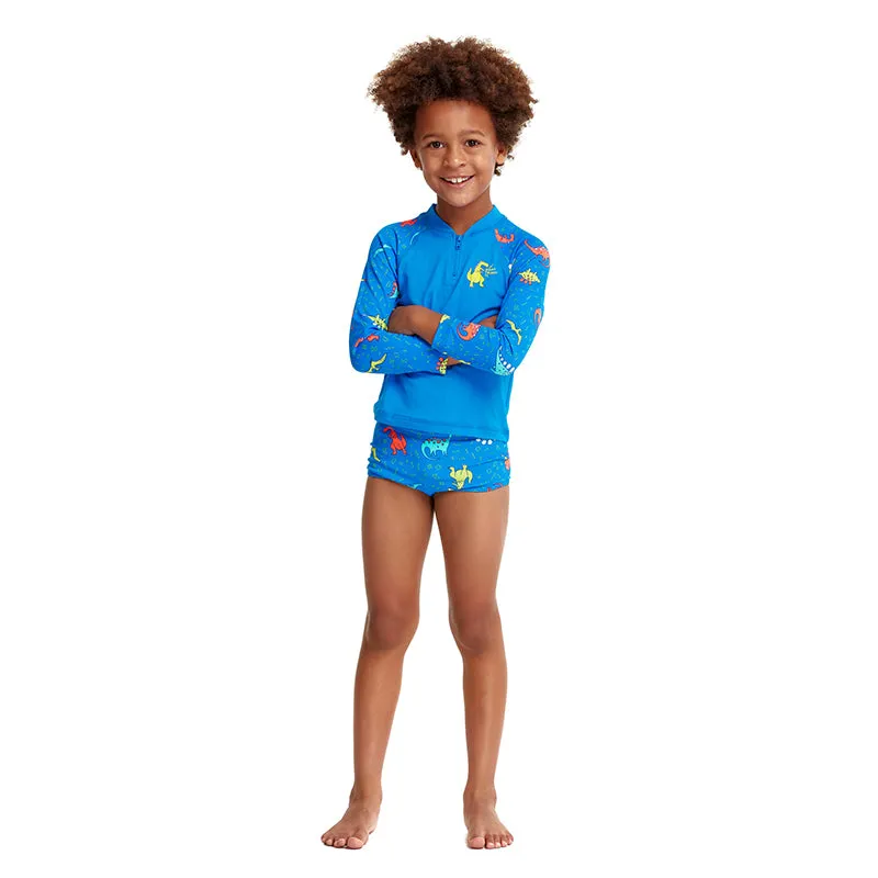 Funky Trunks - Dino Soup - Toddler Boys Zippy Rash Vest