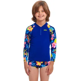 Funky Trunks - In Bloom - Toddler Boys Zippy Rash Vest