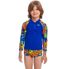 Funky Trunks - Mixed Mess - Toddler Boys Zippy Rash Vest