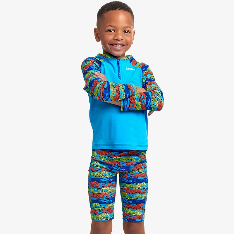 Funky Trunks - No Cheating - Toddler Boys Eco Zippy Rash Vest