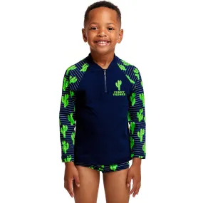 Funky Trunks - Prickly Pete - Toddler Boys Zippy Rash Vest