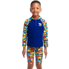 Funky Trunks - Swimmasaurus - Toddler Boys Zippy Rash Vest