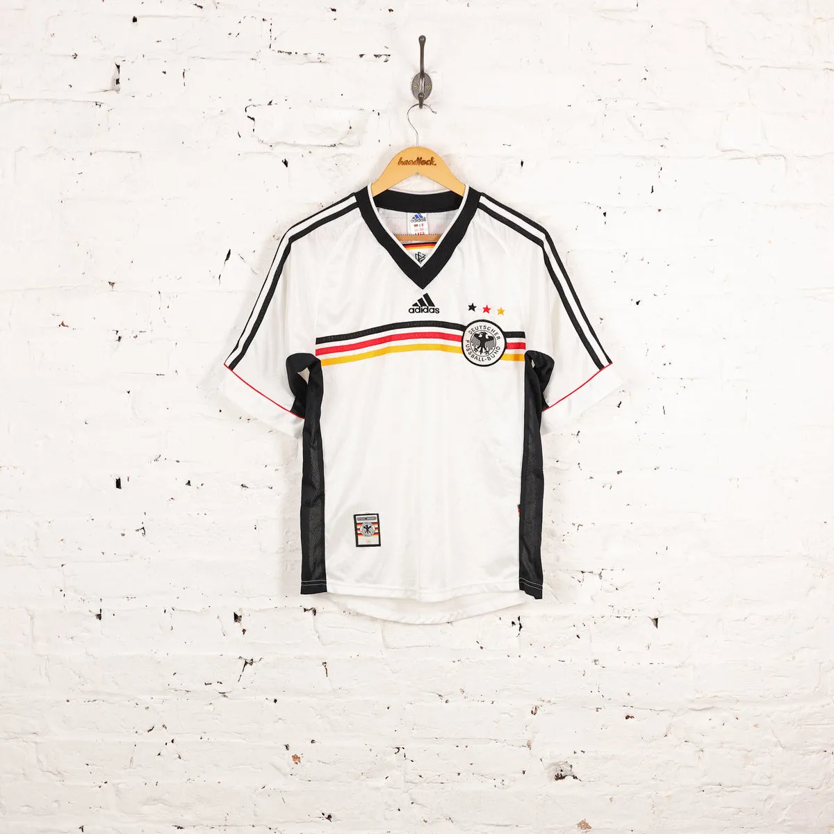 Germany 1998 Adidas Home Football Shirt - White - S