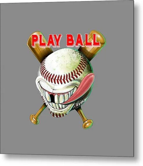 Goofy Baseball - Metal Print