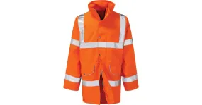 Hi Vis Sabre2 Orange Rail Spec Breathable Jacket (Pro Rail) HVRJ | Work & Wear Direct