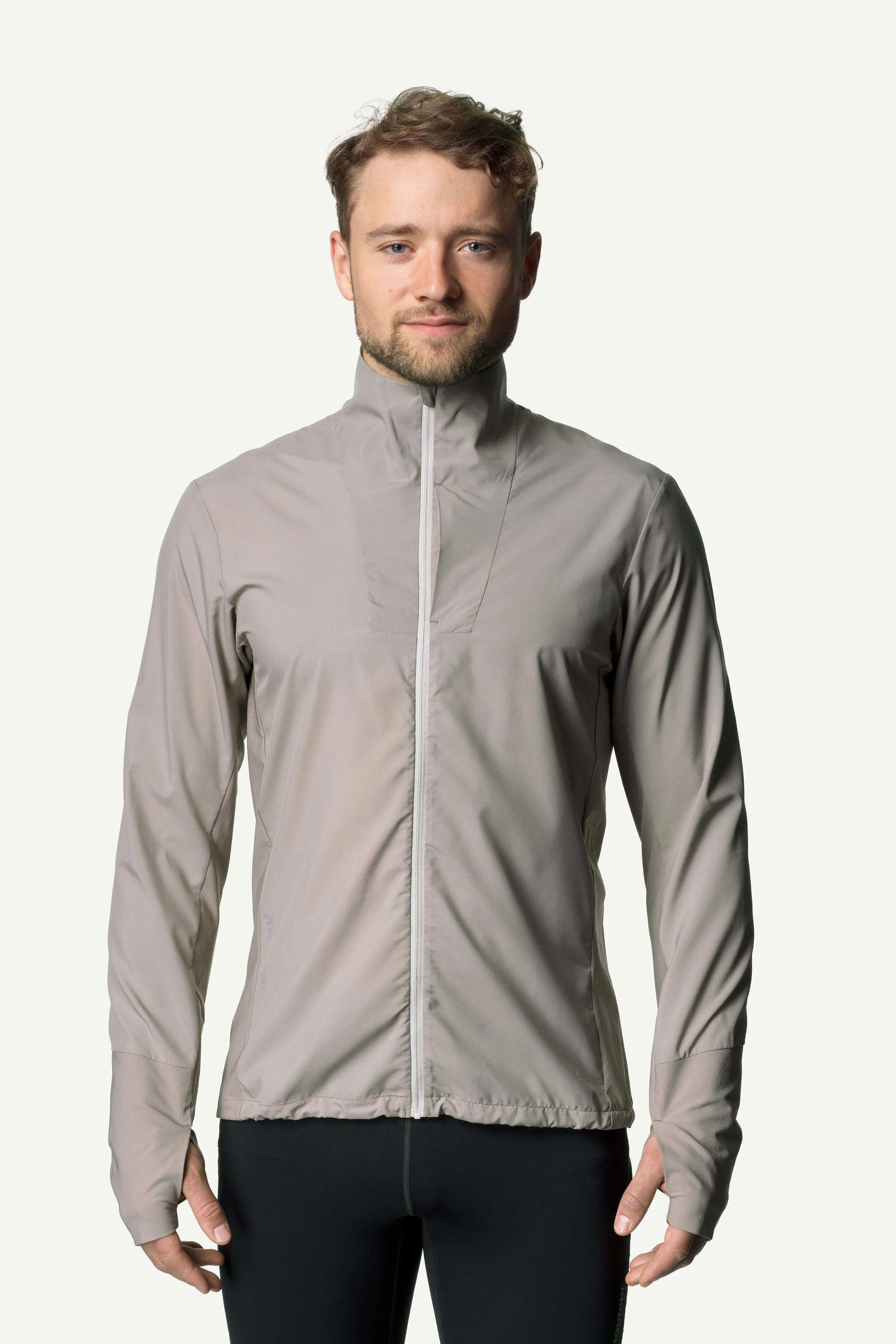 Houdini M's Pace Wind Jacket - 100% recycled polyester, Morning Haze / L