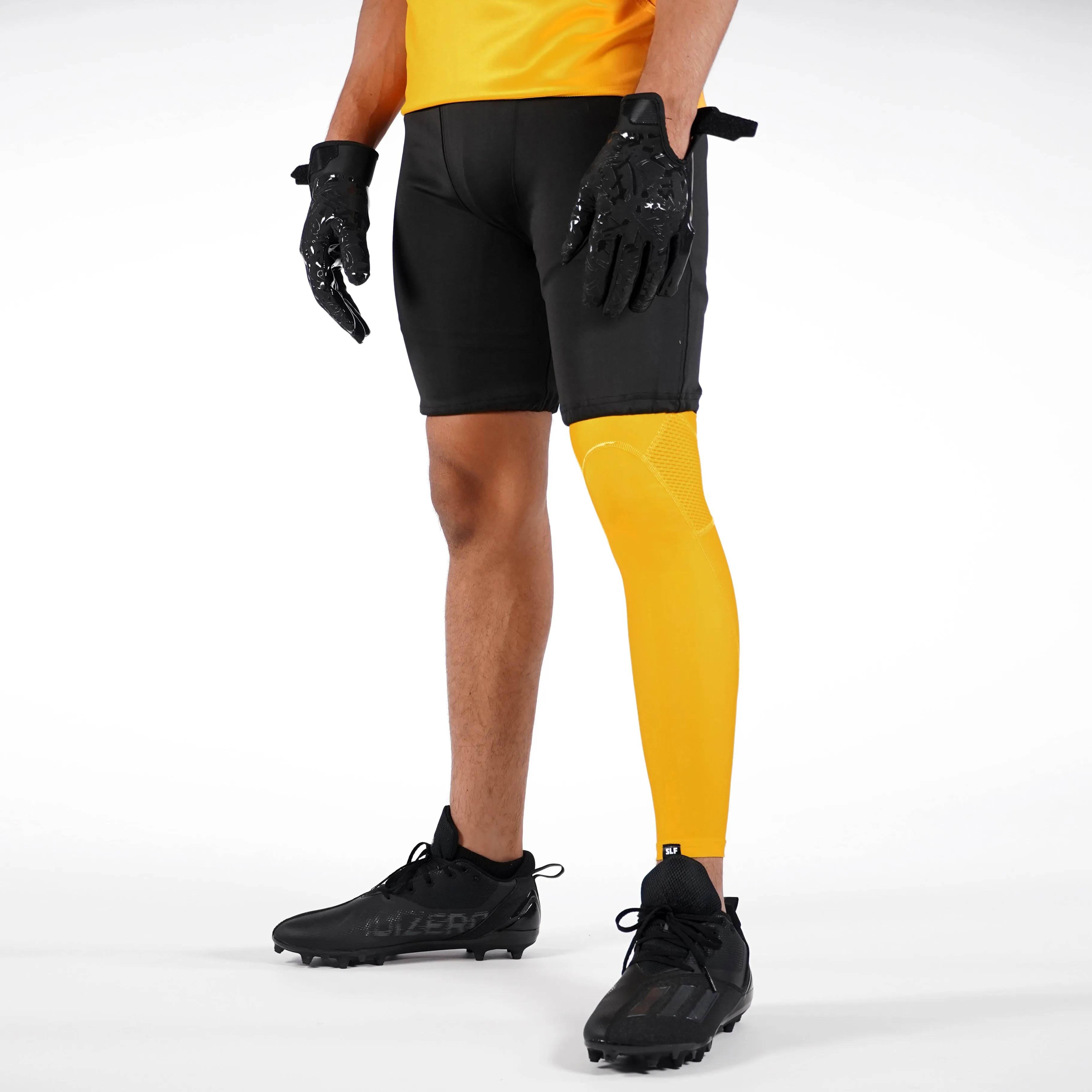 Hue Yellow Gold Football Pro Leg Sleeve