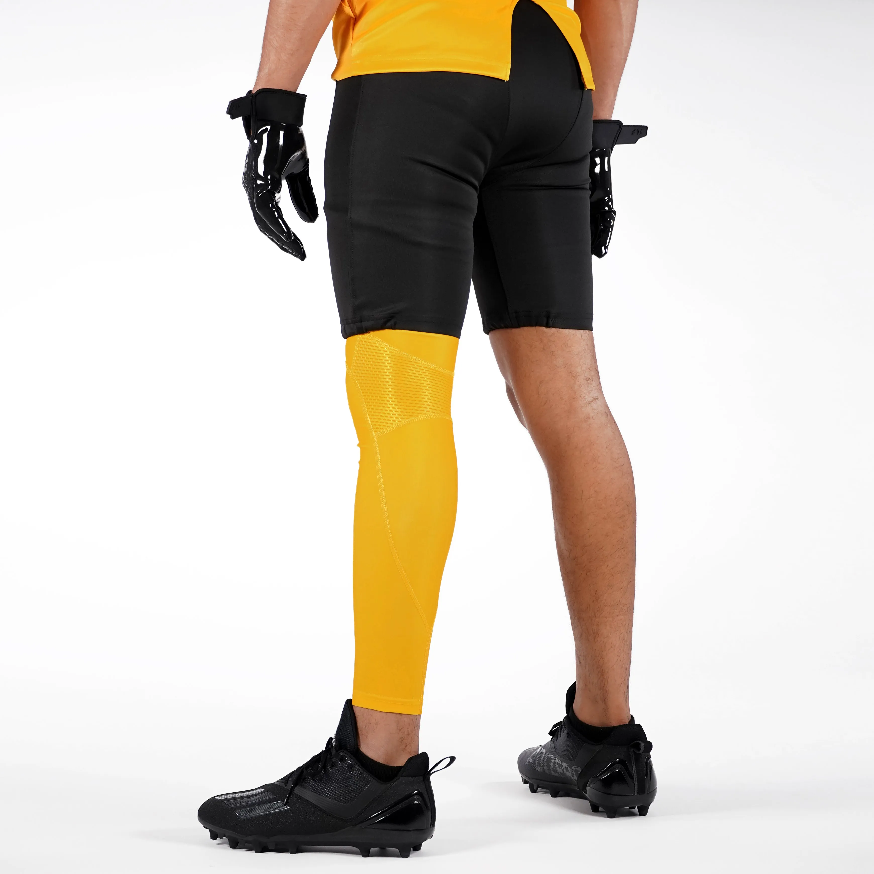 Hue Yellow Gold Football Pro Leg Sleeve