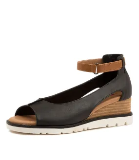 I LOVE BILLY Reney Black Tan Sandals