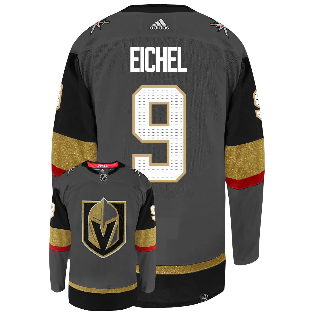 Jack Eichel Vegas Golden Knights Adidas Primegreen Authentic NHL Hockey Jersey     