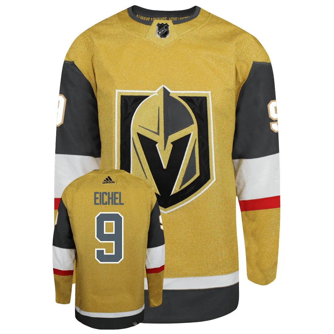 Jack Eichel Vegas Golden Knights Adidas Primegreen Authentic NHL Hockey Jersey     