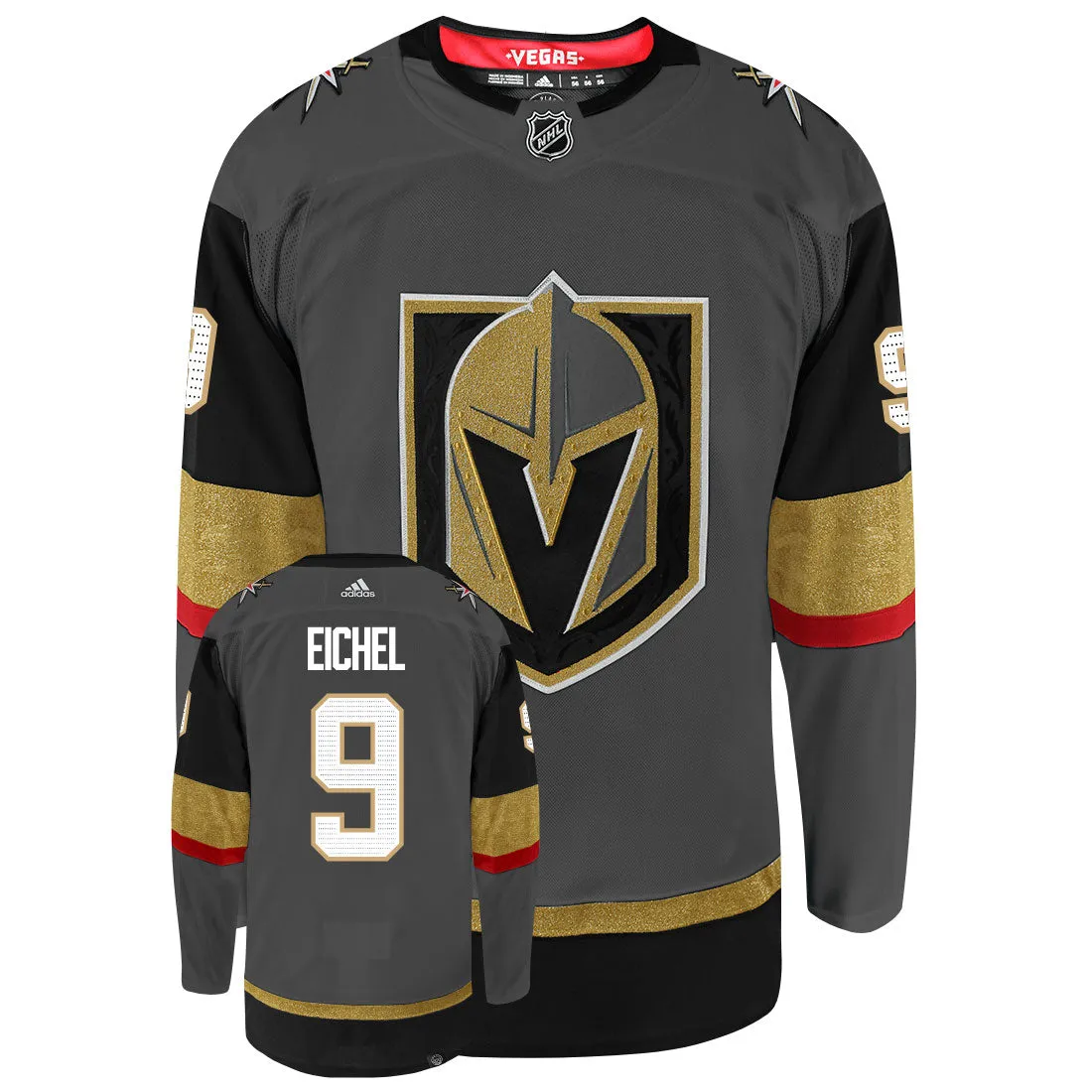 Jack Eichel Vegas Golden Knights Adidas Primegreen Authentic NHL Hockey Jersey     