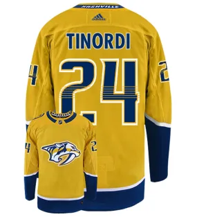 Jarred Tinordi Nashville Predators Adidas Authentic Home NHL Hockey Jersey     