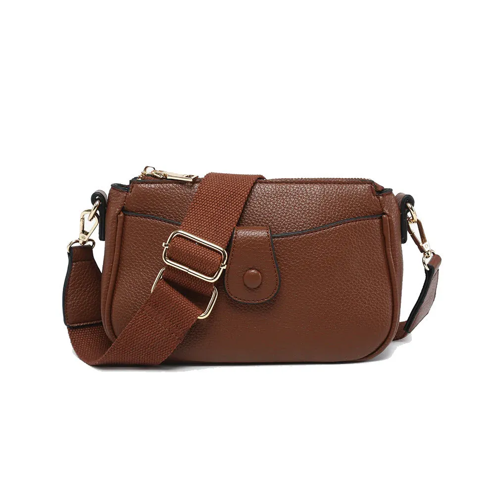 JEN & CO KALLIE CROSSBODY BAG BROWN