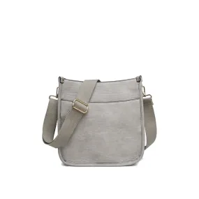 JEN & CO POSIE CROSSBODY BAG LIGHT GRAY