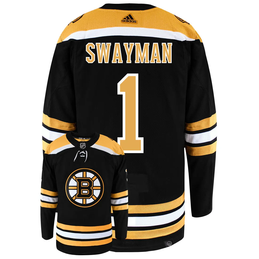 Jeremy Swayman Boston Bruins Adidas Primegreen Authentic NHL Hockey Jersey     