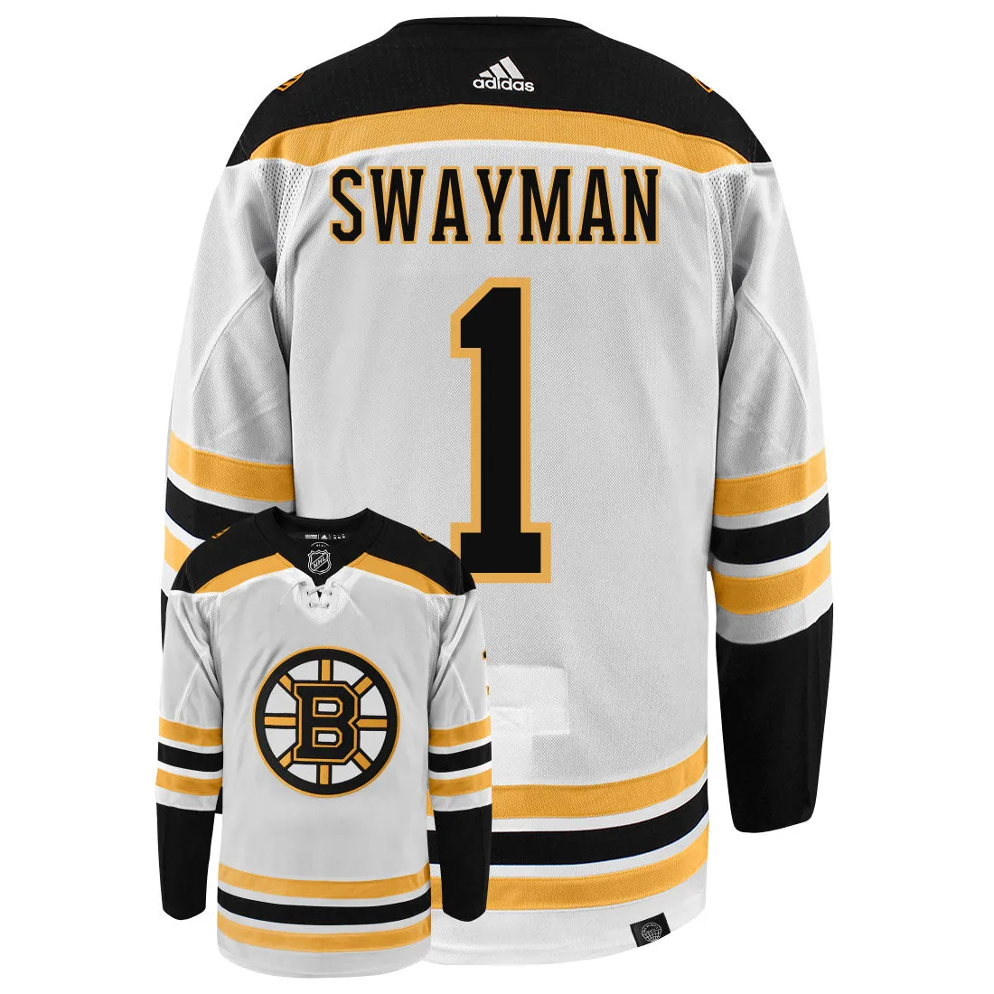 Jeremy Swayman Boston Bruins Adidas Primegreen Authentic NHL Hockey Jersey     