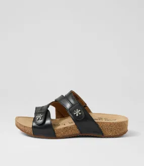 JOSEF SEIBEL Tonga 82 Schwarz Leather Sandals