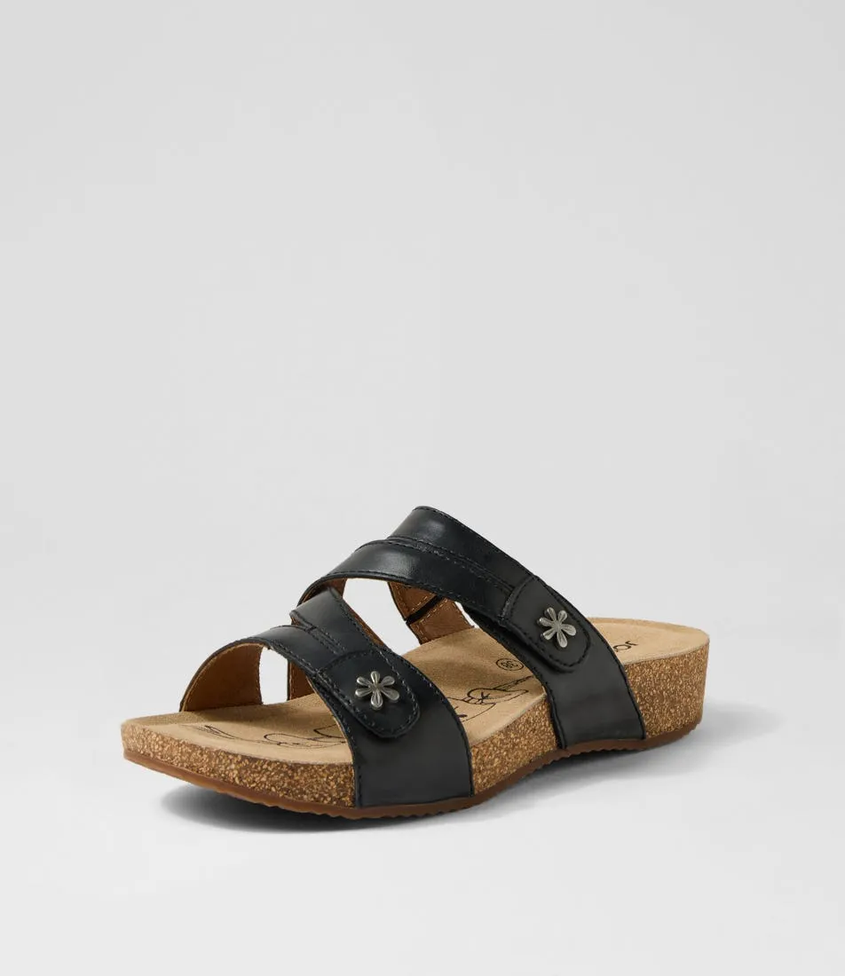 JOSEF SEIBEL Tonga 82 Schwarz Leather Sandals