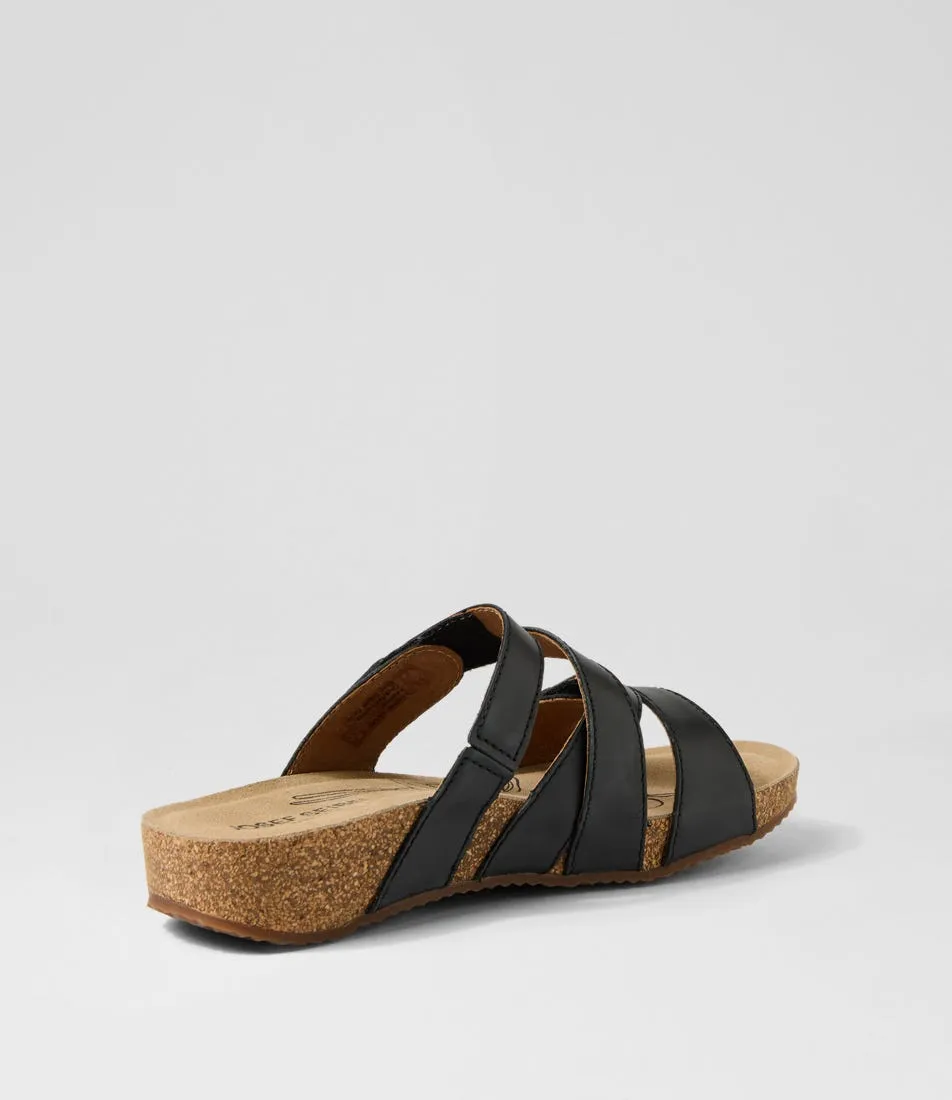 JOSEF SEIBEL Tonga 82 Schwarz Leather Sandals