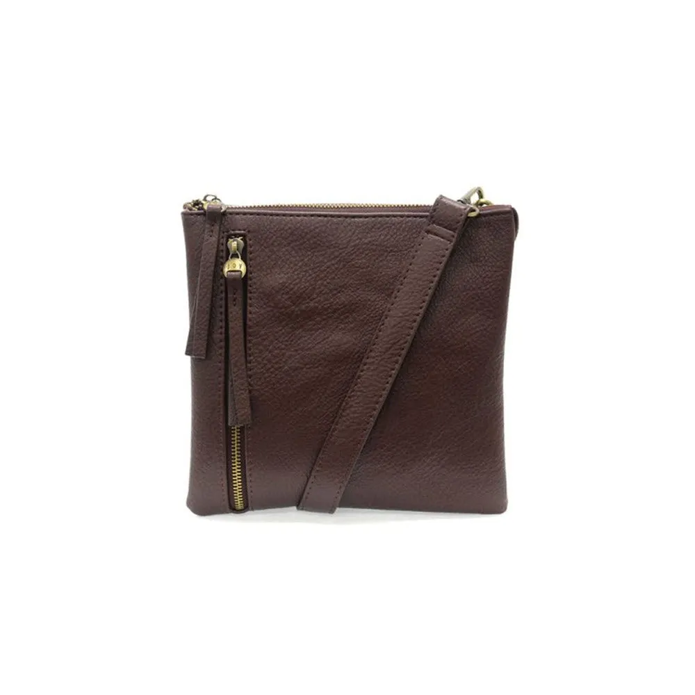 JOY SUSAN DAWN MULTI POCKET CROSSBODY BAG OXBLOOD