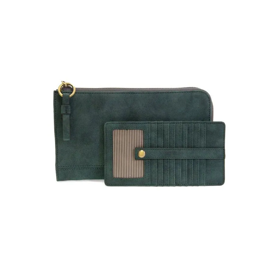 JOY SUSAN KARINA SUEDE CONVERTIBLE CROSSBODY BAG TEAL