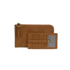 JOY SUSAN KARINA SUEDE CONVERTIBLE CROSSBODY BAG TOFFEE