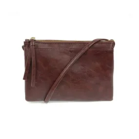 JOY SUSAN LIV MULTI POCKET CROSSBODY BAG OXBLOOD