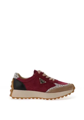 Kate Appleby Berk Animal Print Trainers, Wine Multi