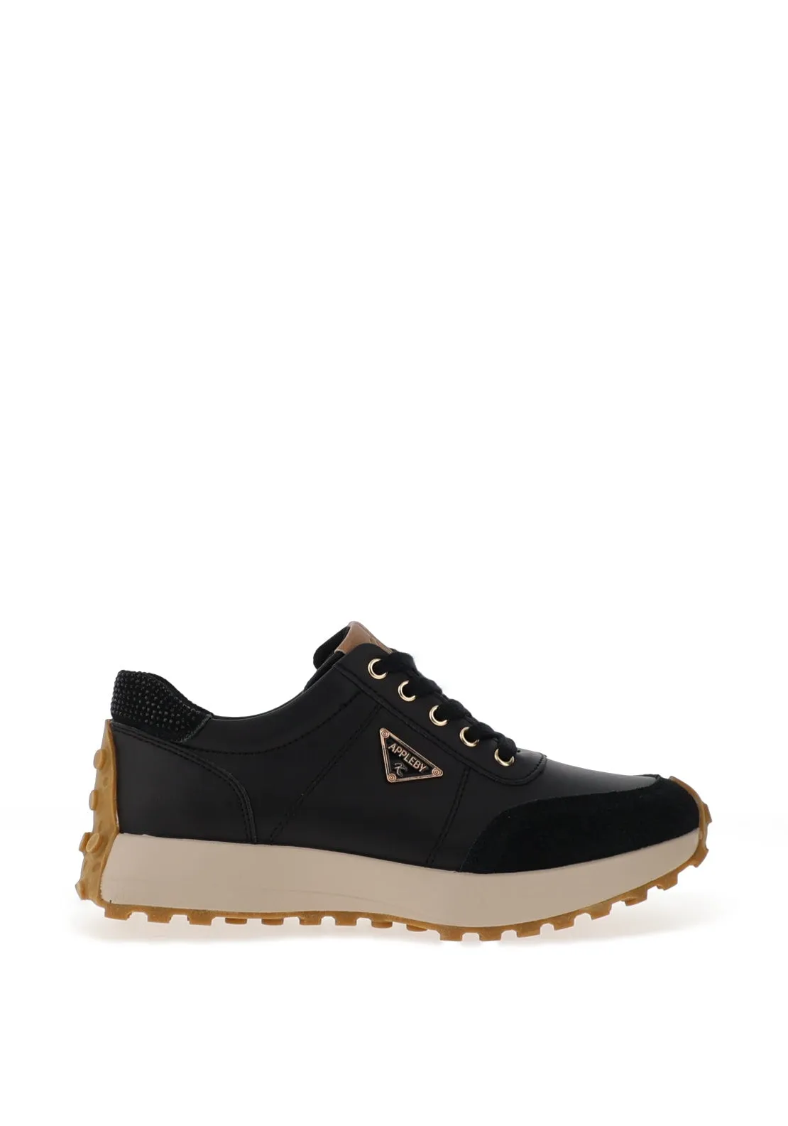 Kate Appleby Royston Logo Trainers, Black