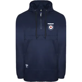 Lambretta Mens Over The Head Packaway Half Zip Jacket - Navy