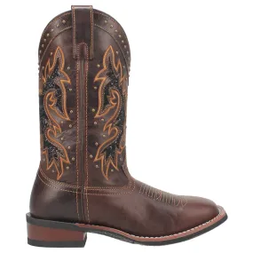 Lockhart Studded Embroidered Square Toe Cowboy Boots