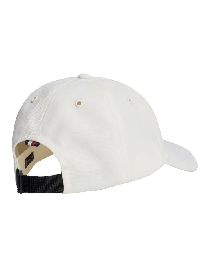 Logo Applique Baseball Cap in White