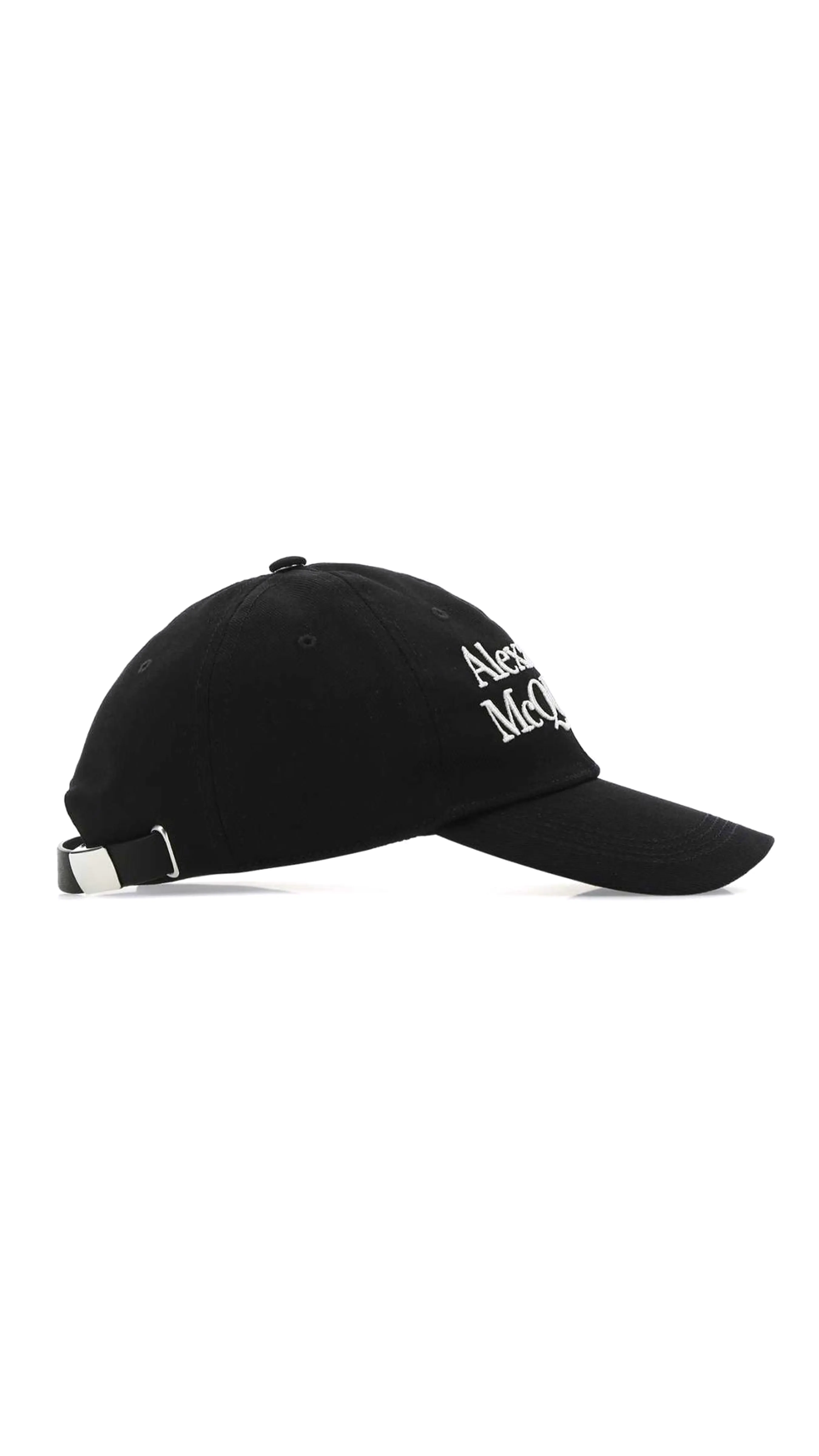 Logo Embroidered Baseball Cap - Black