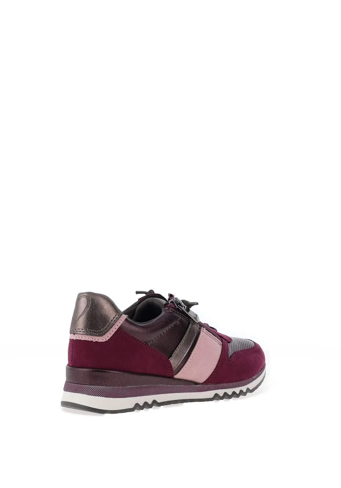 Marco Tozzi Low Wedge Trainers, Berry Combo